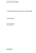 Cover page: A Variable Formulation of Kinematic Waves: Solution Methods