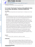 Cover page: U.S. county “food swamp” severity and hospitalization rates among adults with diabetes: A nonlinear relationship