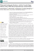 Cover page: Sustainable Earthquake Resilience with the Versatile Shape Memory Alloy (SMA)-Based Superelasticity-Assisted Slider