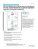 Cover page: The microtubular preprophase band recruits Myosin XI to the cortical division site to guide phragmoplast expansion during plant cytokinesis