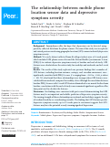 Cover page: The relationship between mobile phone location sensor data and depressive symptom severity