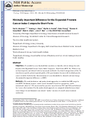 Cover page: Minimally Important Difference for the Expanded Prostate Cancer Index Composite Short Form