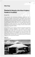 Cover page: Planning for Nomads at the Urban Periphery: Paradox or Possibility?