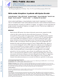 Cover page: White matter disruptions in patients with bipolar disorder