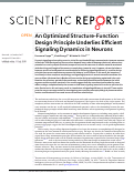 Cover page: An Optimized Structure-Function Design Principle Underlies Efficient Signaling Dynamics in Neurons