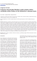 Cover page: Caspase-cleaved glial fibrillary acidic protein within cerebellar white matter of the Alzheimer's disease brain