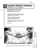 Cover page: Operation of a DC Large Aperture Volume-Production H{sup -} Source