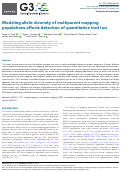 Cover page: Modeling allelic diversity of multiparent mapping populations affects detection of quantitative trait loci.