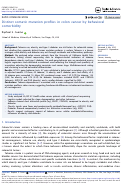 Cover page of Distinct somatic mutation profiles in colon cancer by behavioral comorbidity