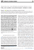 Cover page: Fatty acid oxidation and photoreceptor metabolic needs