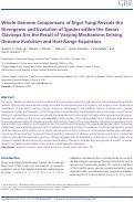 Cover page: Whole genome comparisons of ergot fungi reveals the divergence and evolution of species within the genus Claviceps are the result of varying mechanisms driving genome evolution and host range expansion