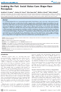 Cover page: Looking the Part: Social Status Cues Shape Race Perception