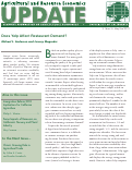 Cover page: Agricultural and Resource Economics Update