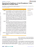 Cover page: Dissecting the significance of ACP1 gene alterations in prostate cancer (PCa).