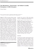 Cover page: The Biochemistry, Ultrastructure, and Subunit Assembly Mechanism of AMPA Receptors