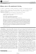 Cover page: Wilson ratio in Yb-substituted CeCoIn5