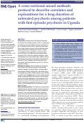 Cover page: A cross-sectional mixed methods protocol to describe correlates and explanations for a long duration of untreated psychosis among patients with first episode psychosis in Uganda