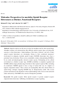 Cover page: Molecular Perspectives for mu/delta Opioid Receptor Heteromers as Distinct, Functional Receptors