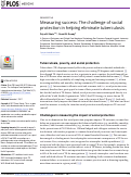 Cover page: Measuring success: The challenge of social protection in helping eliminate tuberculosis