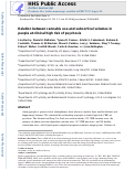 Cover page: Relation between cannabis use and subcortical volumes in people at clinical high risk of psychosis.