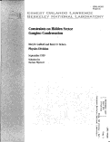 Cover page: Constraints on hidden sector gaugino condensation