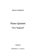 Cover page: Piano Quintet "New England"