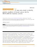 Cover page: Author Correction: A case-only study to identify genetic modifiers of breast cancer risk for BRCA1/BRCA2 mutation carriers.