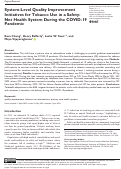 Cover page: System-Level Quality Improvement Initiatives for Tobacco Use in a Safety-Net Health System During the COVID-19 Pandemic