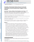 Cover page: Evaluation of the dualistic model of passion for alcohol consumption among emerging adults engaged in risky drinking