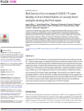 Cover page: Risk factors for increased COVID-19 case-fatality in the United States: A county-level analysis during the first wave