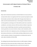 Cover page: Socioeconomic and Ecological Analysis of Artisanal Fishery in Yanuca, Fiji