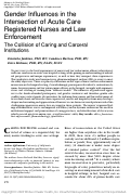 Cover page: Gender Influences in the Intersection of Acute Care Registered Nurses and Law Enforcement