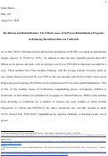 Cover page: Recidivism and Rehabilitation: The Effectiveness of In-Prison Rehabilitation Programs in Reducing Recidivism Rates in California