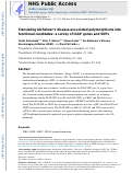 Cover page: Translating Alzheimer's disease–associated polymorphisms into functional candidates: a survey of IGAP genes and SNPs