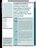 Cover page: Feasibility and Safety of Intrathoracic Biopsy and Repeat Biopsy for Evaluation of Programmed Cell Death Ligand-1 Expression for Immunotherapy in Non-Small Cell Lung Cancer.