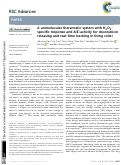 Cover page: A unimolecular theranostic system with H 2 O 2 -specific response and AIE-activity for doxorubicin releasing and real-time tracking in living cells