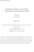 Cover page: Measuring Crime Concentration Across Cities of Varying Sizes: Complications Based on the Spatial and Temporal Scale Employed