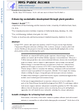 Cover page: Enhancing sustainable development through plant genetics