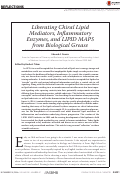 Cover page: Liberating Chiral Lipid Mediators, Inflammatory Enzymes, and LIPID MAPS from Biological Grease