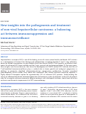 Cover page: New insights into the pathogenesis and treatment of non-viral hepatocellular carcinoma: a balancing act between immunosuppression and immunosurveillance