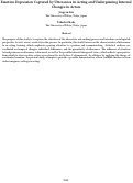 Cover page: Emotion Expression Captured by Utterances in Acting and Underpinning Internal Changes in Actors