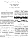 Cover page: The Effect of Cue Predictability on Long-Range Dependencies in Response Times versus Response Durations