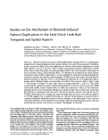 Cover page: Studies on the mechanism of retinoid-induced pattern duplications in the early chick limb bud: temporal and spatial aspects.