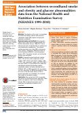 Cover page: Association between secondhand smoke and obesity and glucose abnormalities: data from the National Health and Nutrition Examination Survey (NHANES 1999–2010)