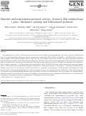 Cover page: Structure and transcription promoter activity of mouse flap endonuclease 1 gene: alternative splicing and bidirectional promoter