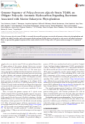 Cover page: Genome Sequence of Polycyclovorans algicola Strain TG408, an Obligate Polycyclic Aromatic Hydrocarbon-Degrading Bacterium Associated with Marine Eukaryotic Phytoplankton.