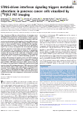 Cover page: STING-driven interferon signaling triggers metabolic alterations in pancreas cancer cells visualized by [18F]FLT PET imaging