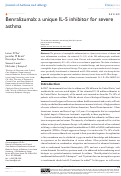 Cover page: Benralizumab: a unique IL-5 inhibitor for severe asthma