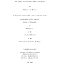 Cover page: The Syntax and Semantics of <em>Do So</em> Anaphora