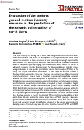 Cover page: Evaluation of the optimal ground motion intensity measure in the prediction of the seismic vulnerability of earth dams